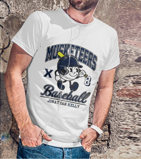 Musketeers Baseball Xavier X 8 Jonathan Kelly Shersey T-Shirt
