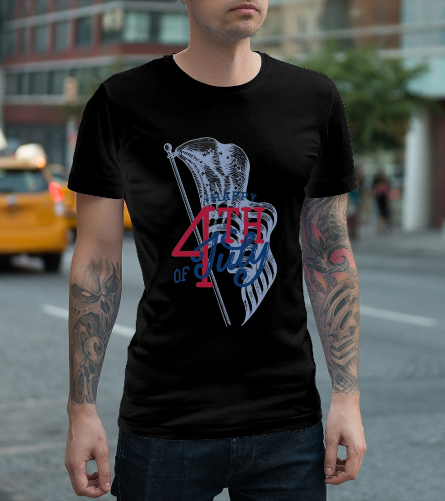Happy 4th of July Independence Day with Flag T-Shirt