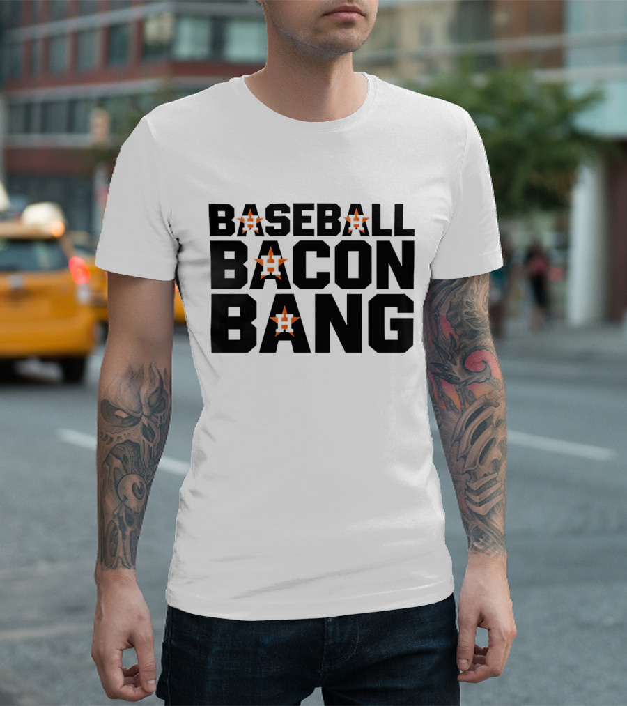 Houston Astros Baseball Bacon Bang T-Shirt