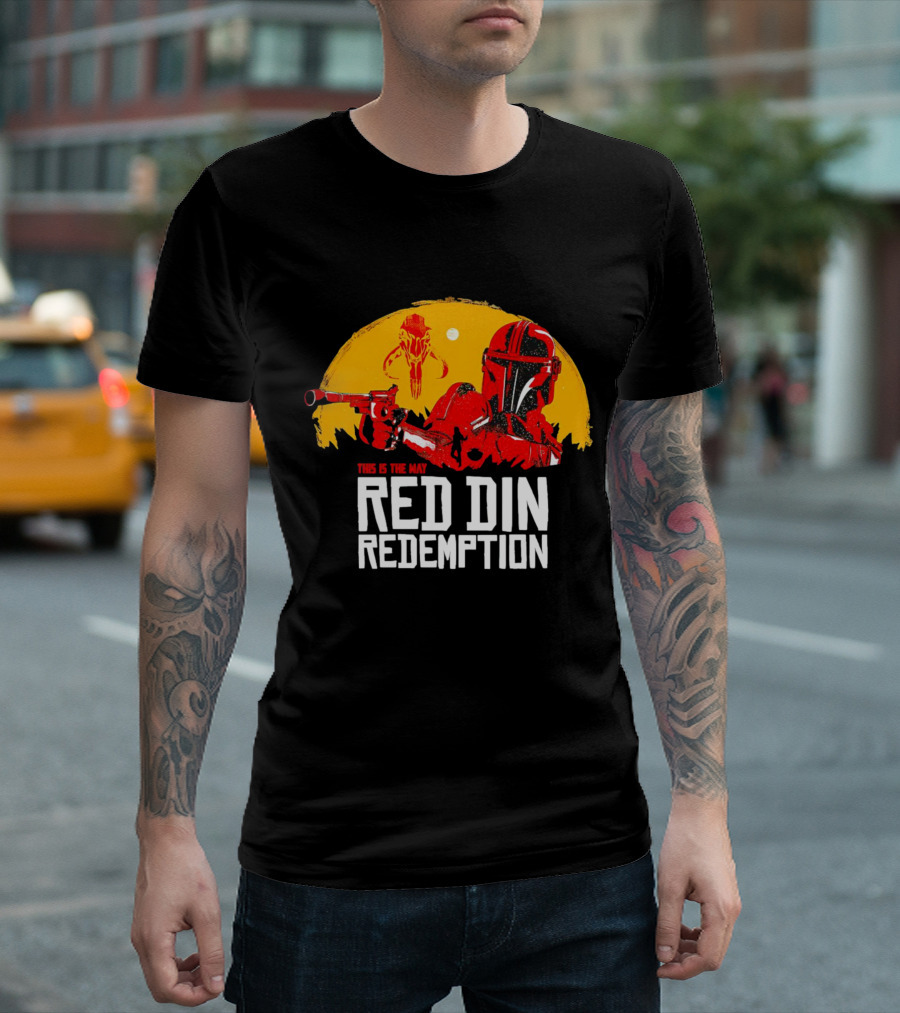 This Is The Way Red Din Redemption Mandalorian Bounty Hunter Star Wars T-Shirt