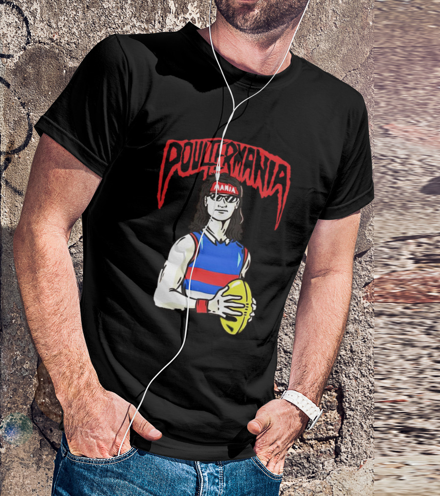 Poultermania Mania Red Headband Football Player With Yellow Ball T-Shirt