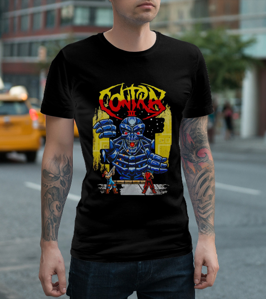 Contra III Robo Corpse Battle Boss Retro Gaming T-Shirt