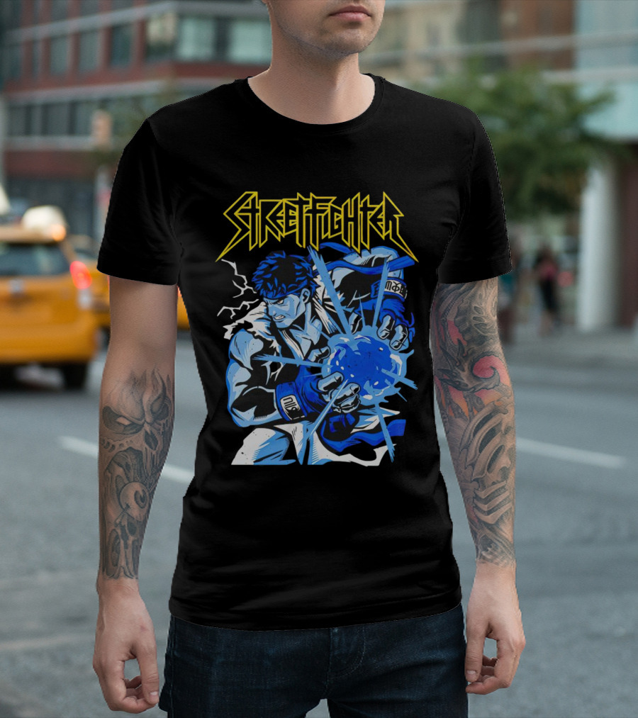Street Fighter World Warrior Iconic Energy Blast T-Shirt