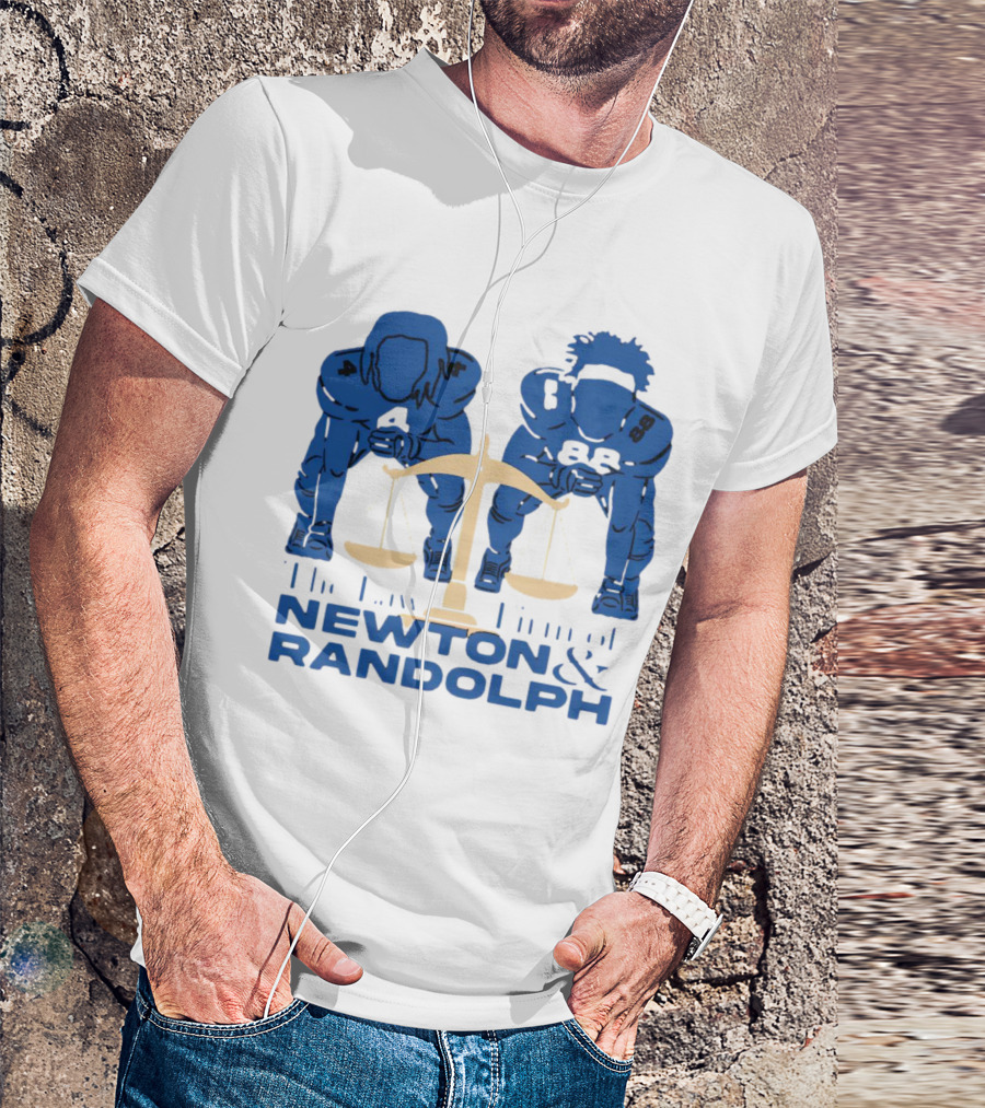 Johnny Newton And Keith Randolph The Law Firm Of Newton And Randolph Football Justice Scales T-Shirt