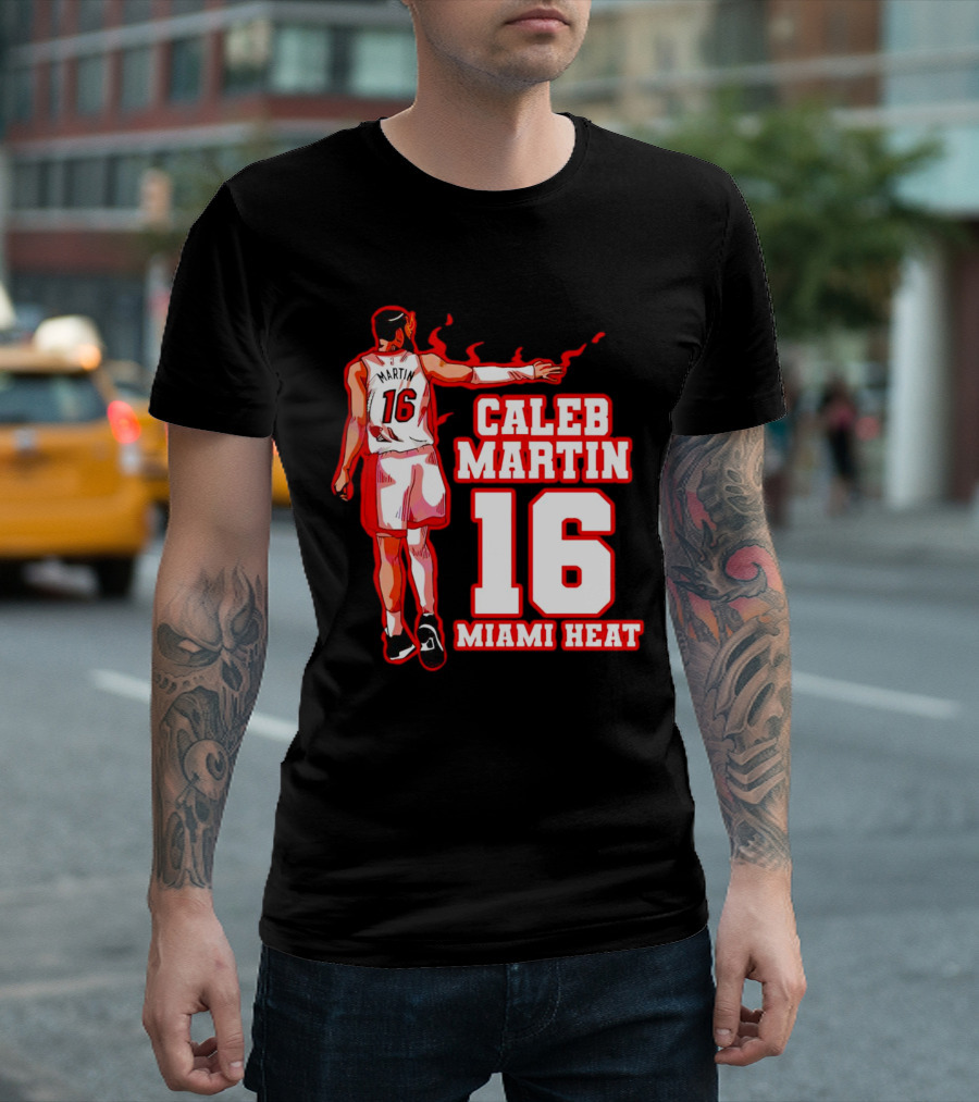 Caleb Martin 16 Miami Heat NBA Player T-Shirt