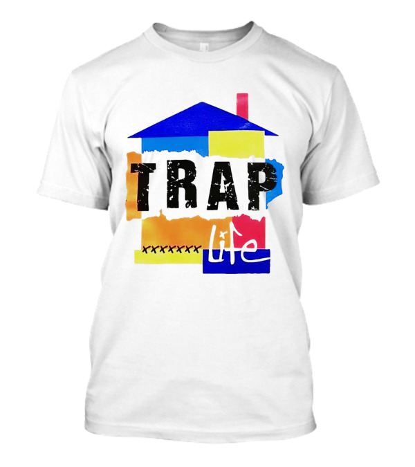 TRAP Life House Design Multicolored Blocks And X Marks T-Shirt