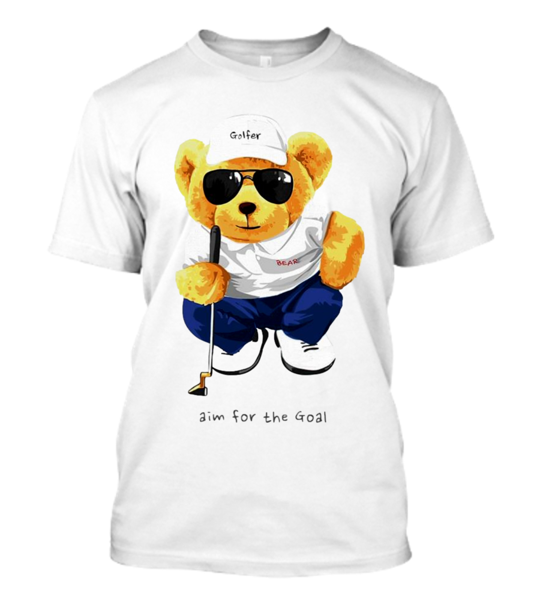 Golfer Bear Aim For The Goal T-Shirt