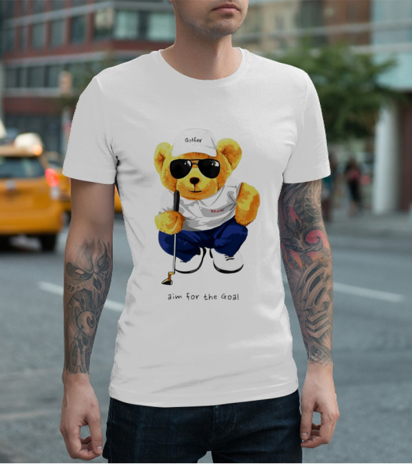 Golfer Bear Aim For The Goal T-Shirt