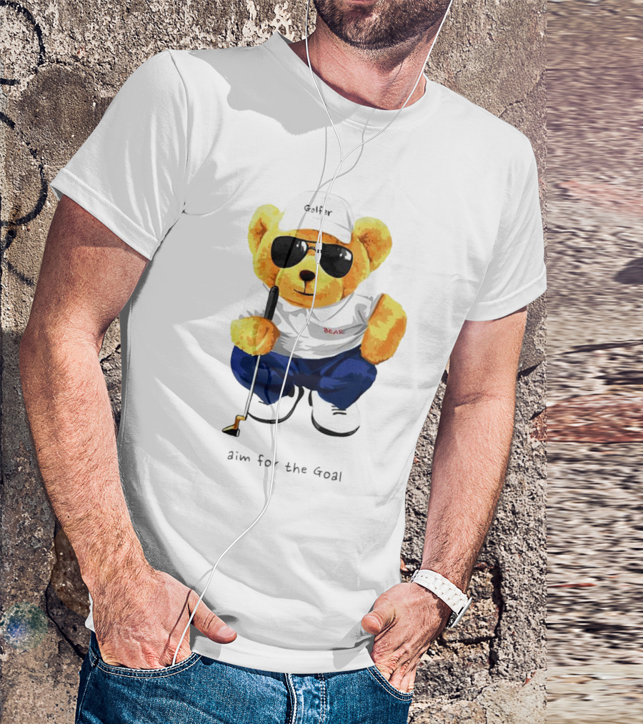 Golfer Bear Aim For The Goal T-Shirt