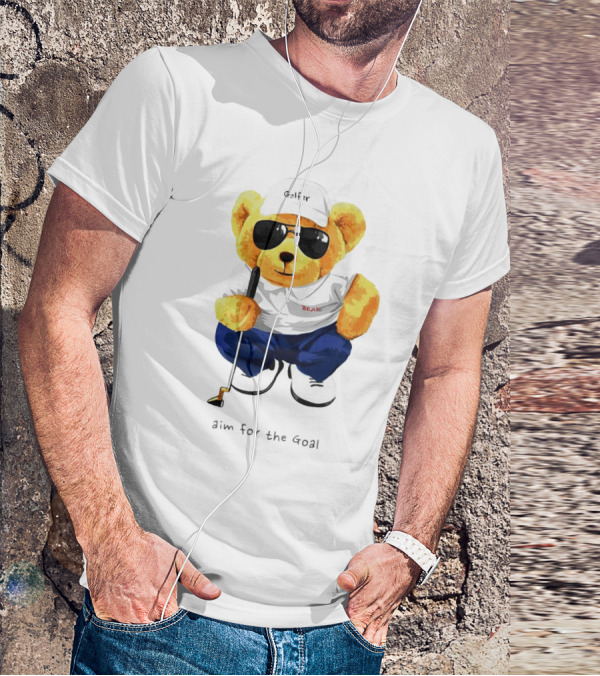 Golfer Bear Aim For The Goal T-Shirt