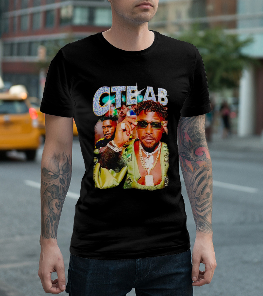 CTE AB Antonio Brown Vibrant Portrait with Sunglasses and Jewelry T-Shirt