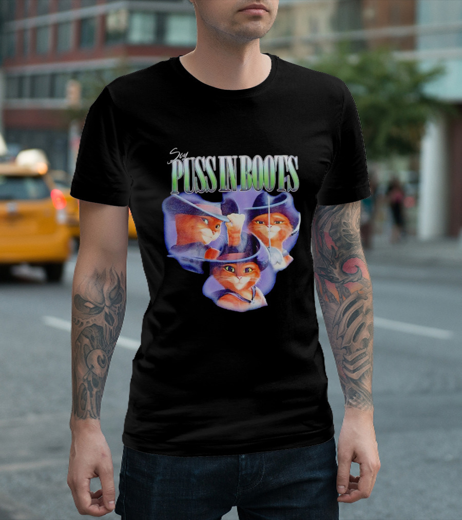 Soy Puss In Boots Trio With Hats And Sword T-Shirt