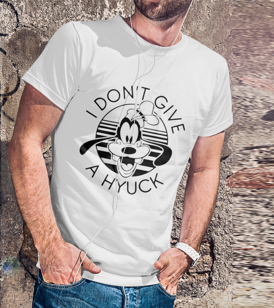 Goofy I Don't Give A Hyuck Retro Circle Face T-Shirt