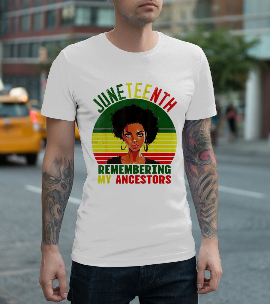 Juneteenth Remembering My Ancestors Black Women Loc'd Hair T-Shirt