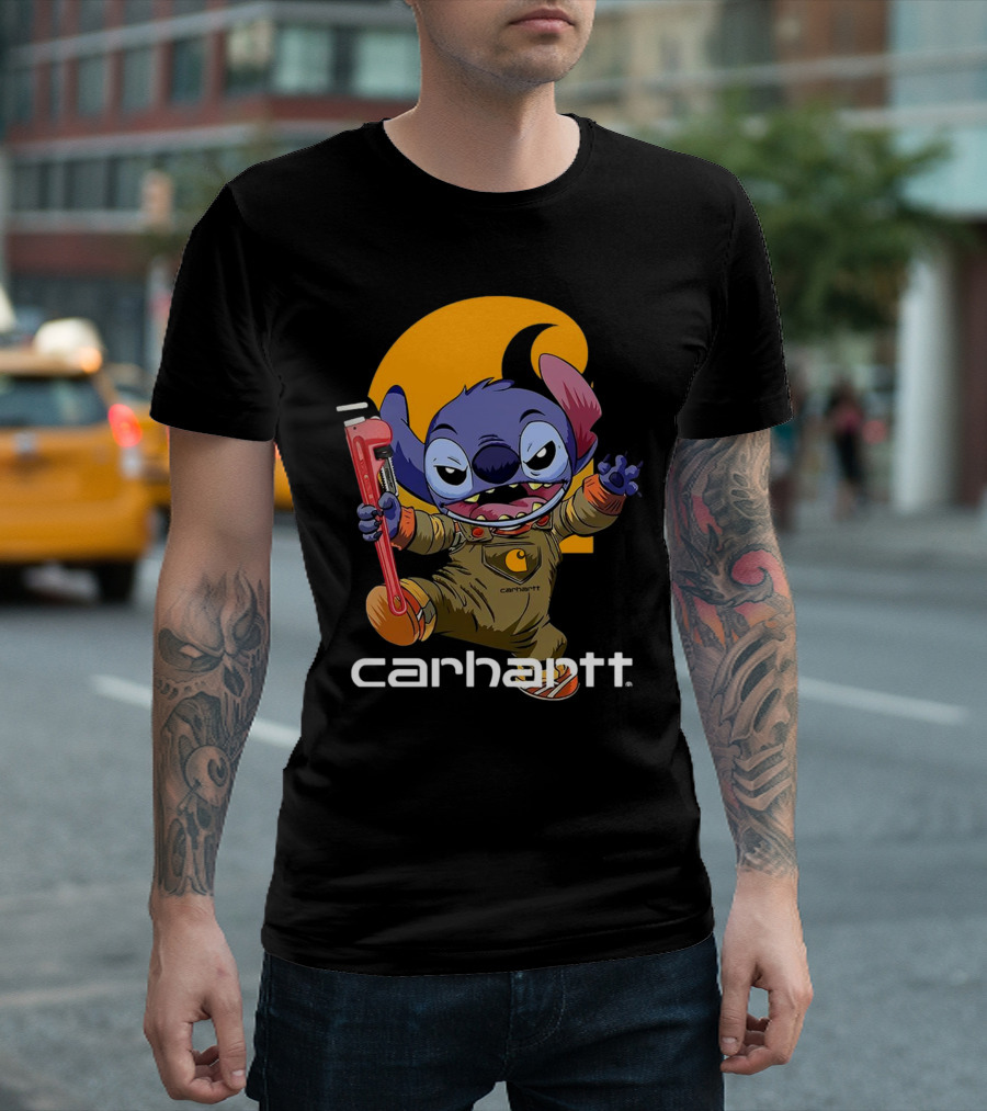 Stitch Carhartt Work in Progress Logo Crossover T-Shirt