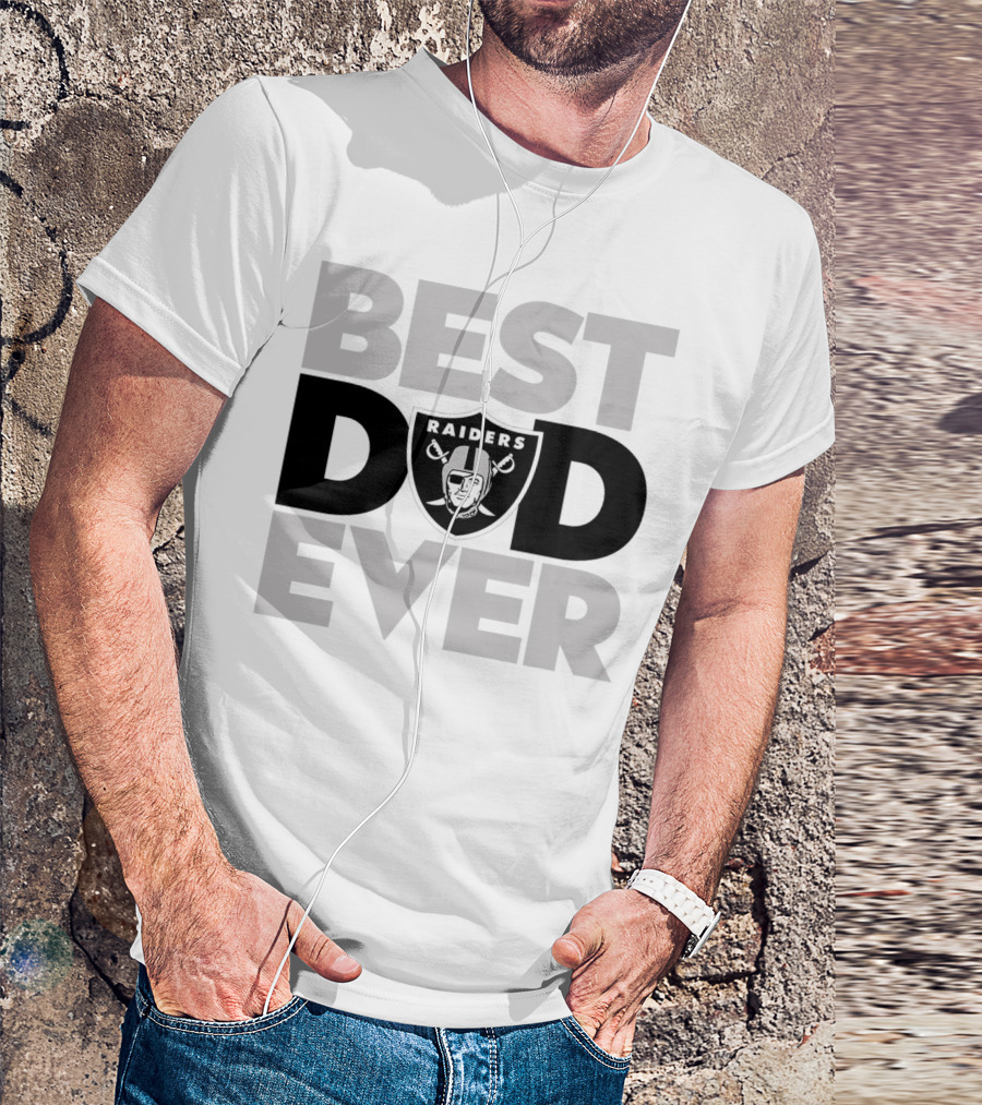 Best Dad Ever Raiders NFL Las Vegas T-Shirt