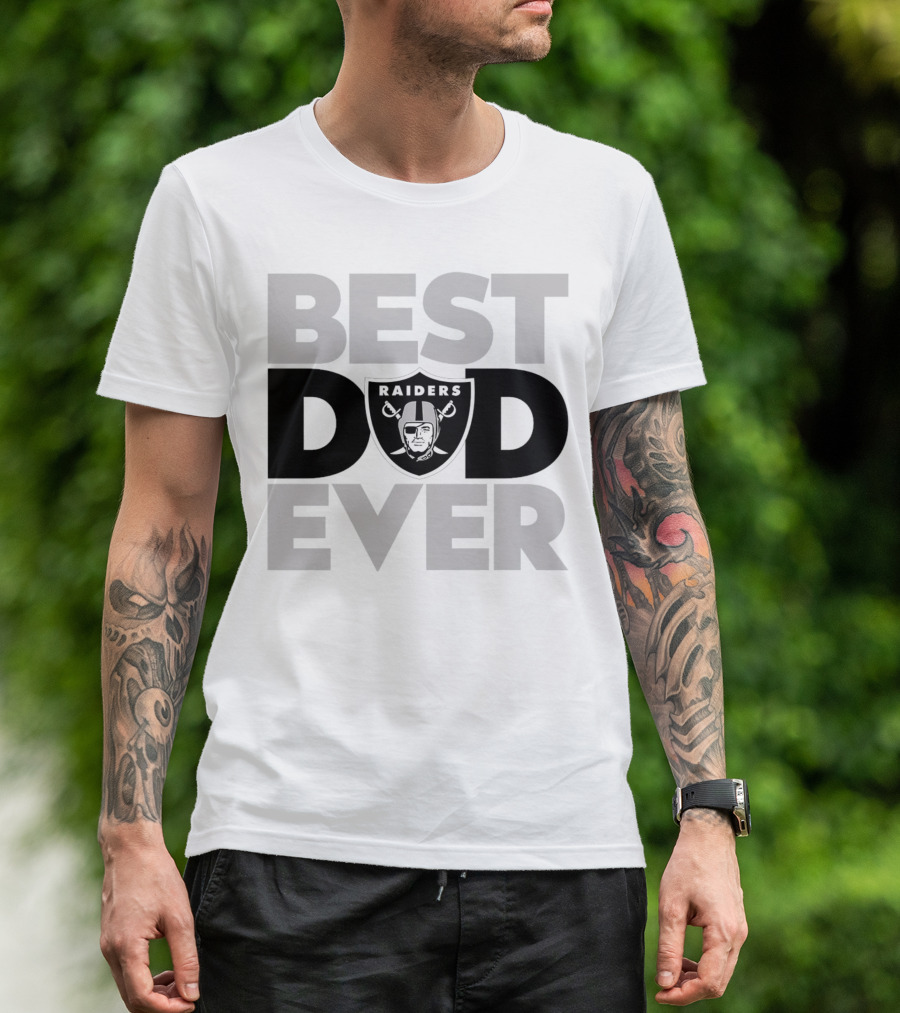 Best Dad Ever Raiders NFL Las Vegas T-Shirt