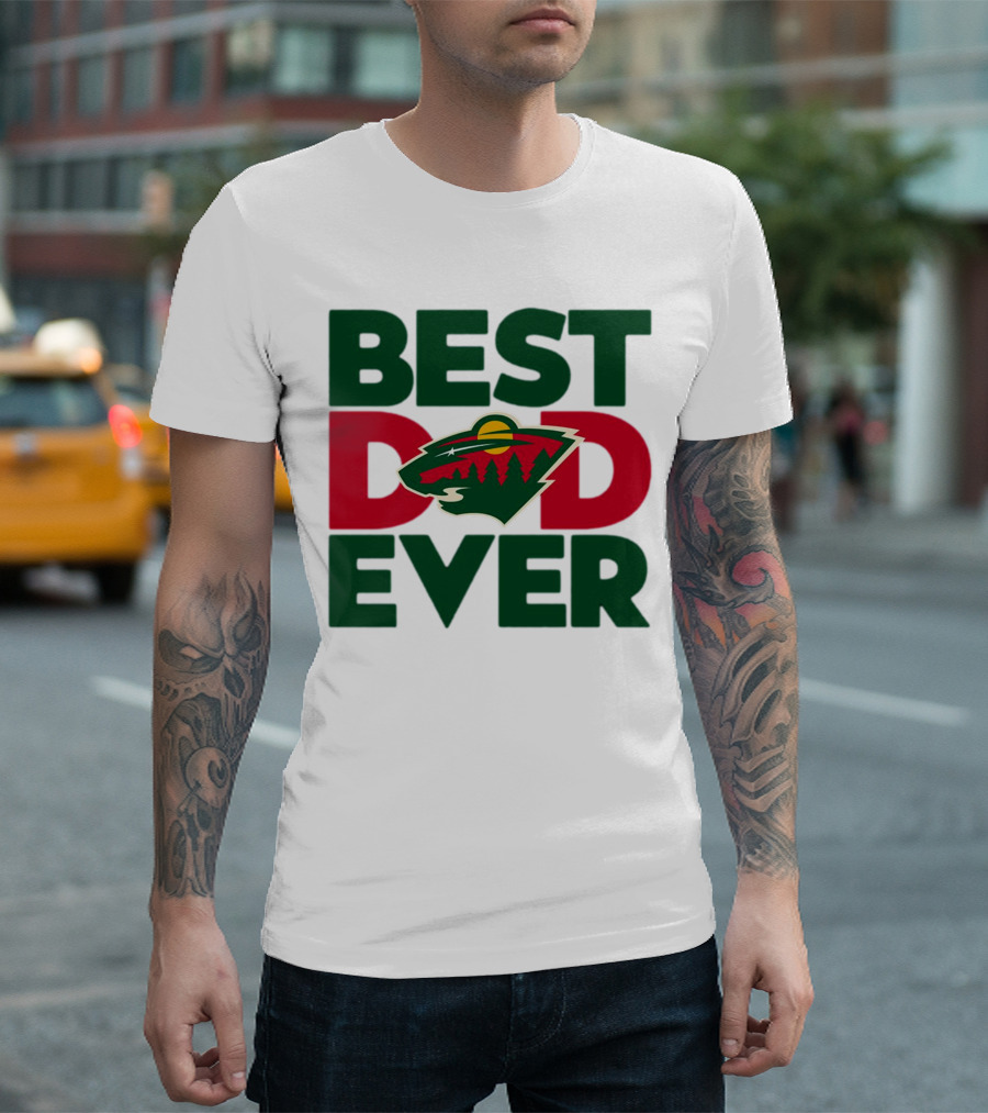 Best Dad Ever NHL Minnesota Wild T-Shirt