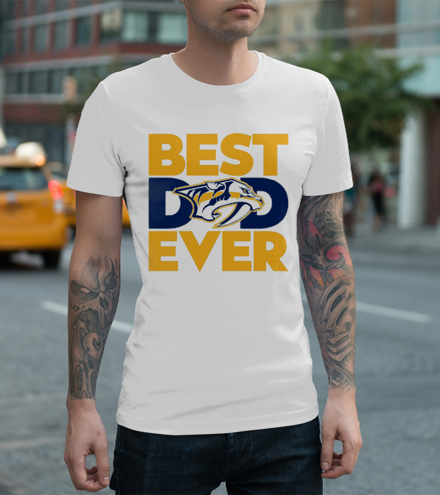 Best Dad Ever Nashville Predators NHL Fan T-Shirt