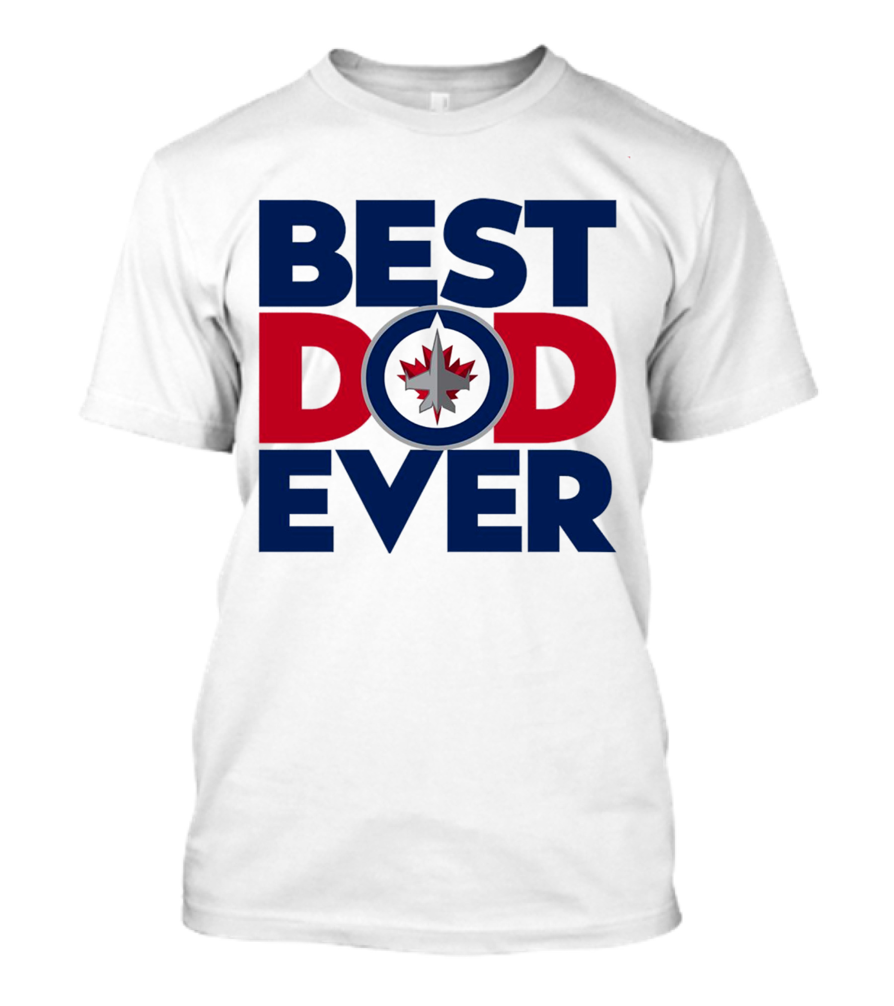 Best Dad Ever NHL Winnipeg Jets Fan T-Shirt