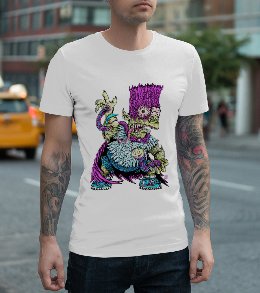 Caped Monster Bart Simpson Surreal T-Shirt