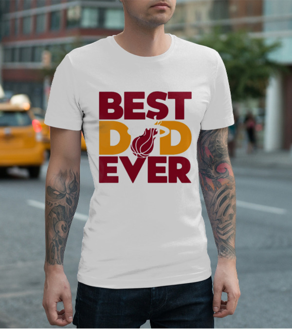 Best Dad Ever NBA Miami Heat Basketball Fan T-Shirt