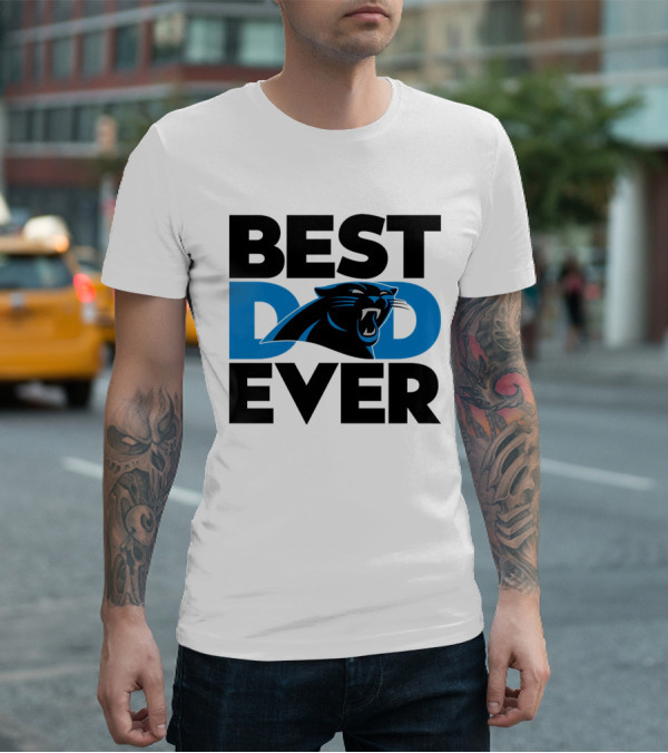 Best Dad Ever Carolina Panthers NFL Fan T-Shirt