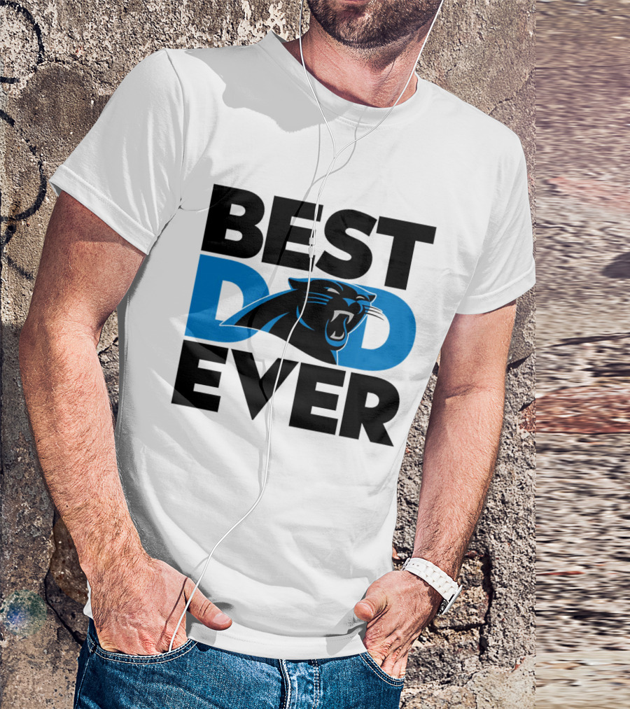 Best Dad Ever Carolina Panthers NFL Fan T-Shirt
