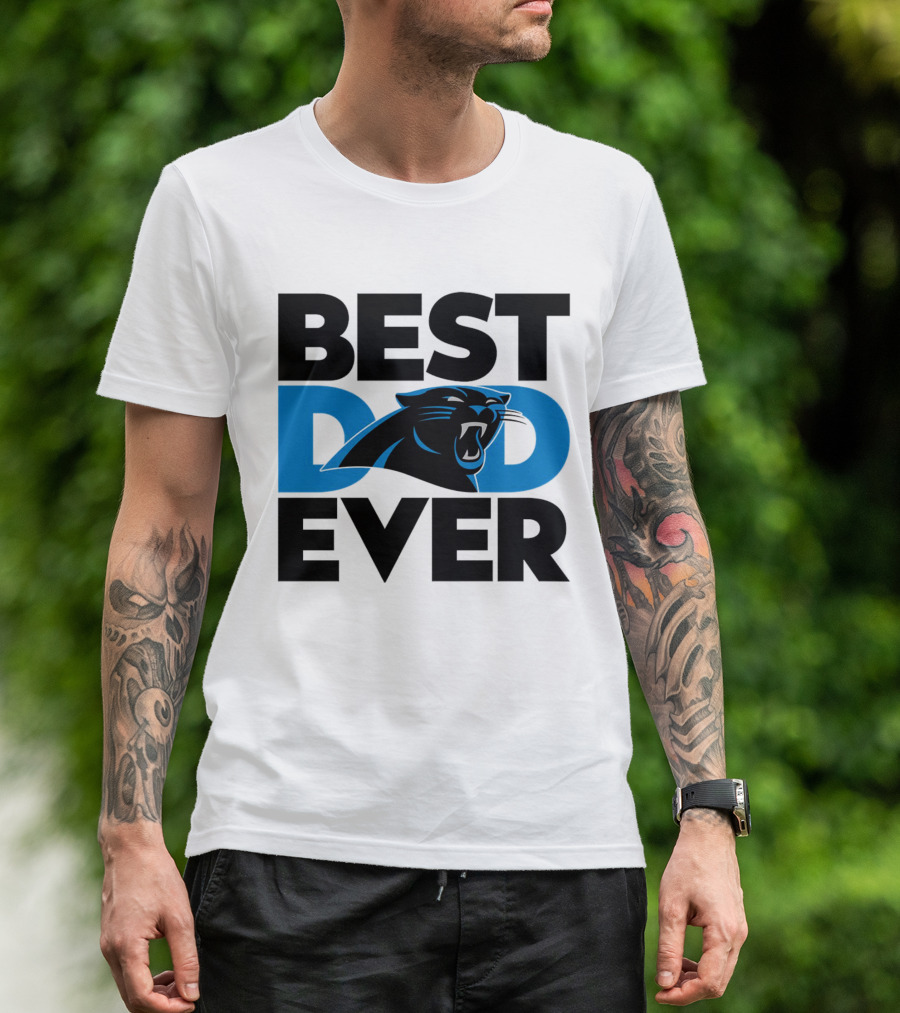 Best Dad Ever Carolina Panthers NFL Fan T-Shirt