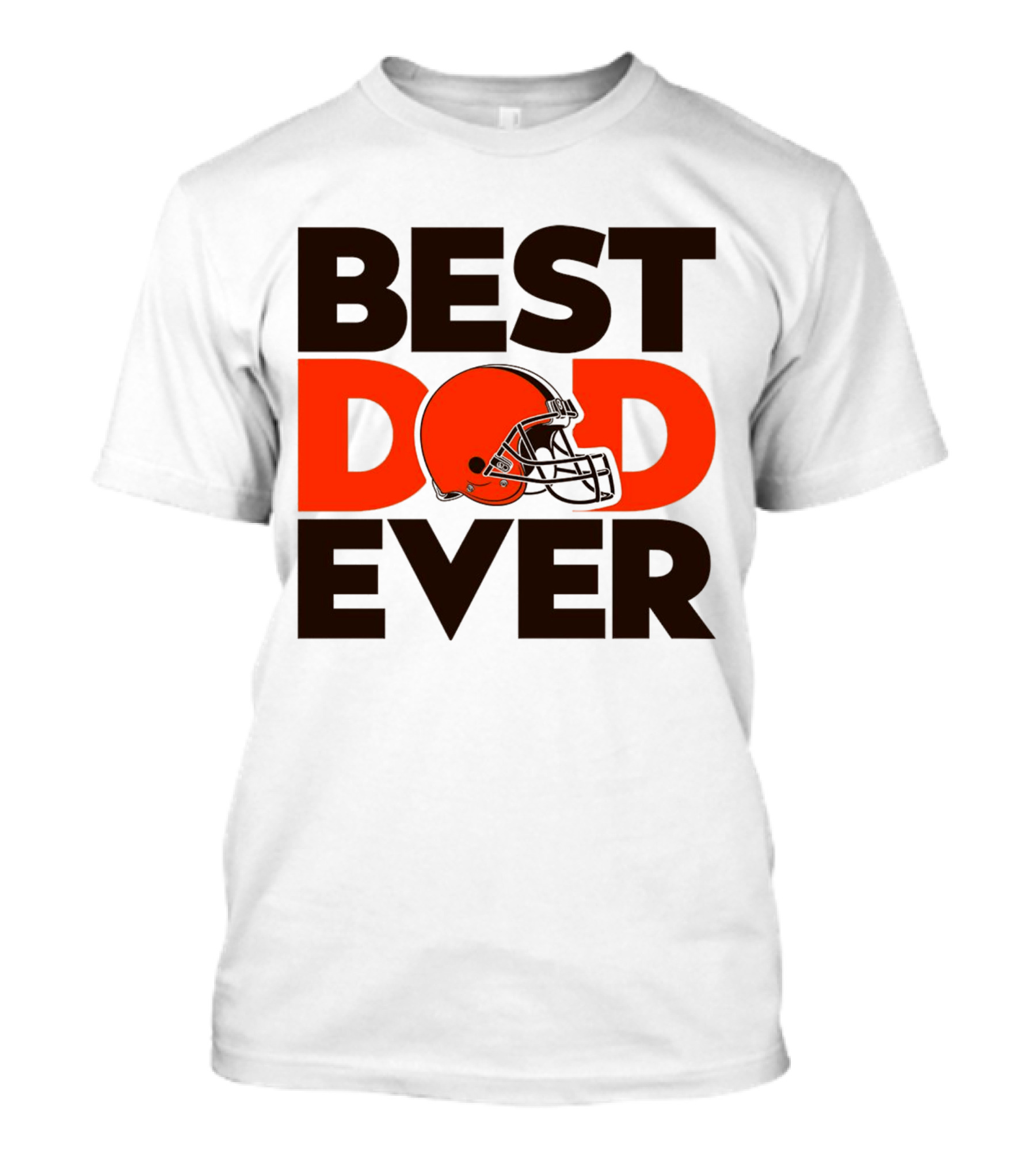 Best Dad Ever Cleveland Browns NFL Football Helmet T-Shirt