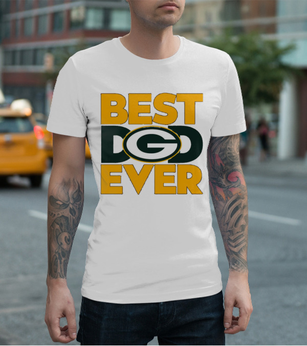 Best Dad Ever Green Bay Packers Logo NFL T-Shirt