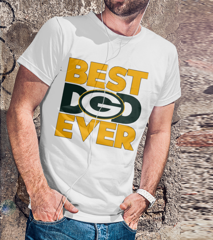 Best Dad Ever Green Bay Packers Logo NFL T-Shirt