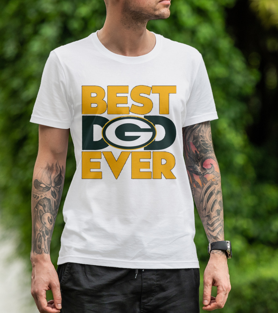Best Dad Ever Green Bay Packers Logo NFL T-Shirt