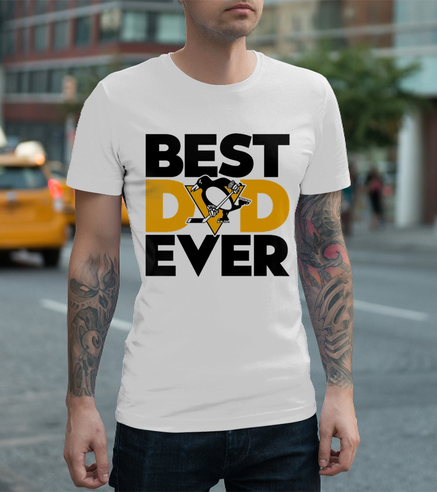 Best Dad Ever NHL Pittsburgh Penguins T-Shirt
