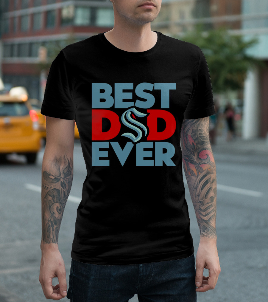 Best Dad Ever Seattle Kraken NHL T-Shirt