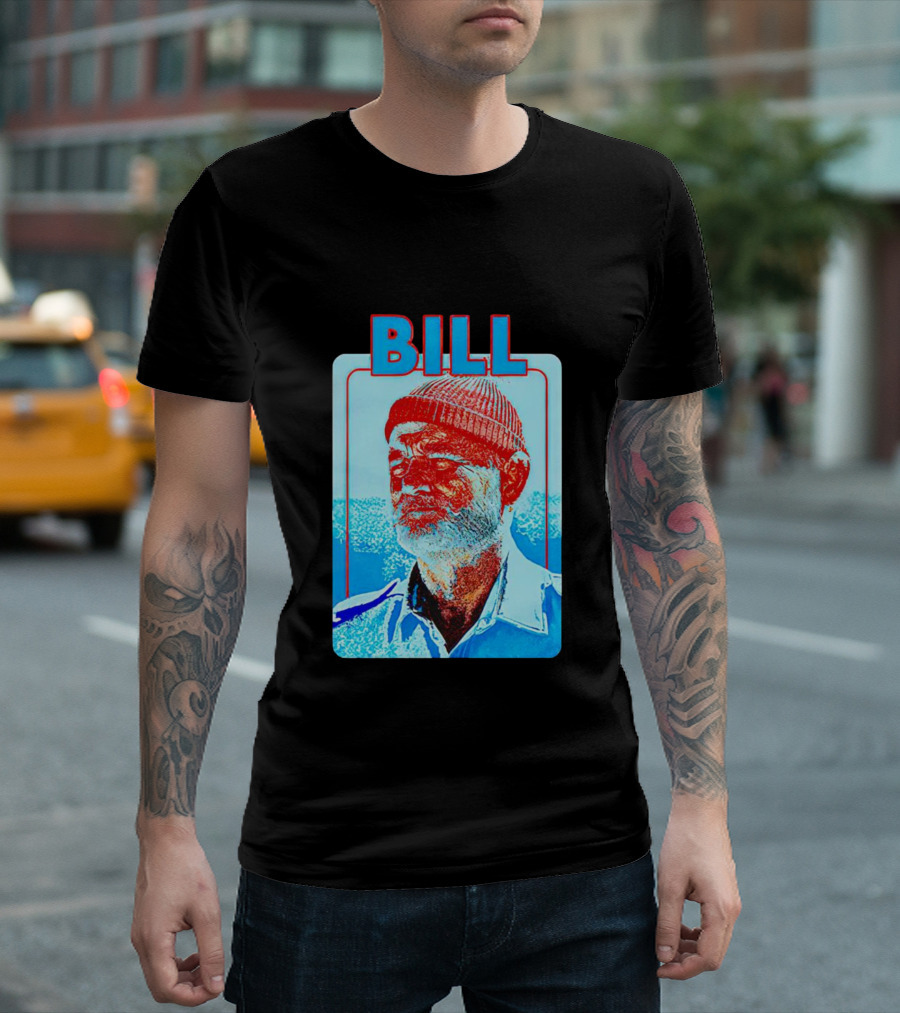Bill Murray Steve Zissou Blue Red T-Shirt