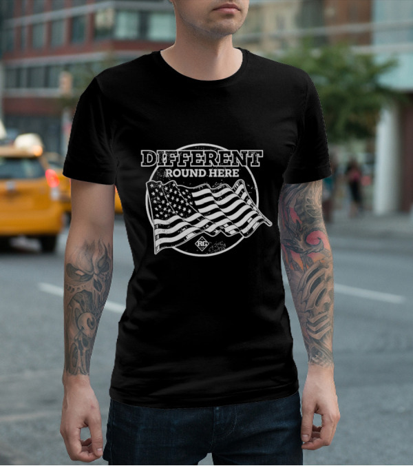 Different Round Here American Flag RG T-Shirt