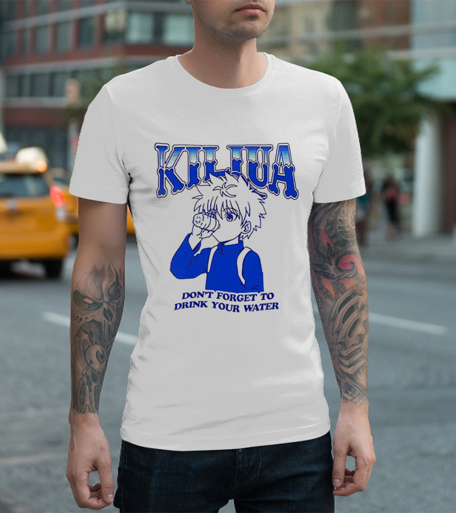 Killua Don't Forget To Drink Your Water T-Shirt