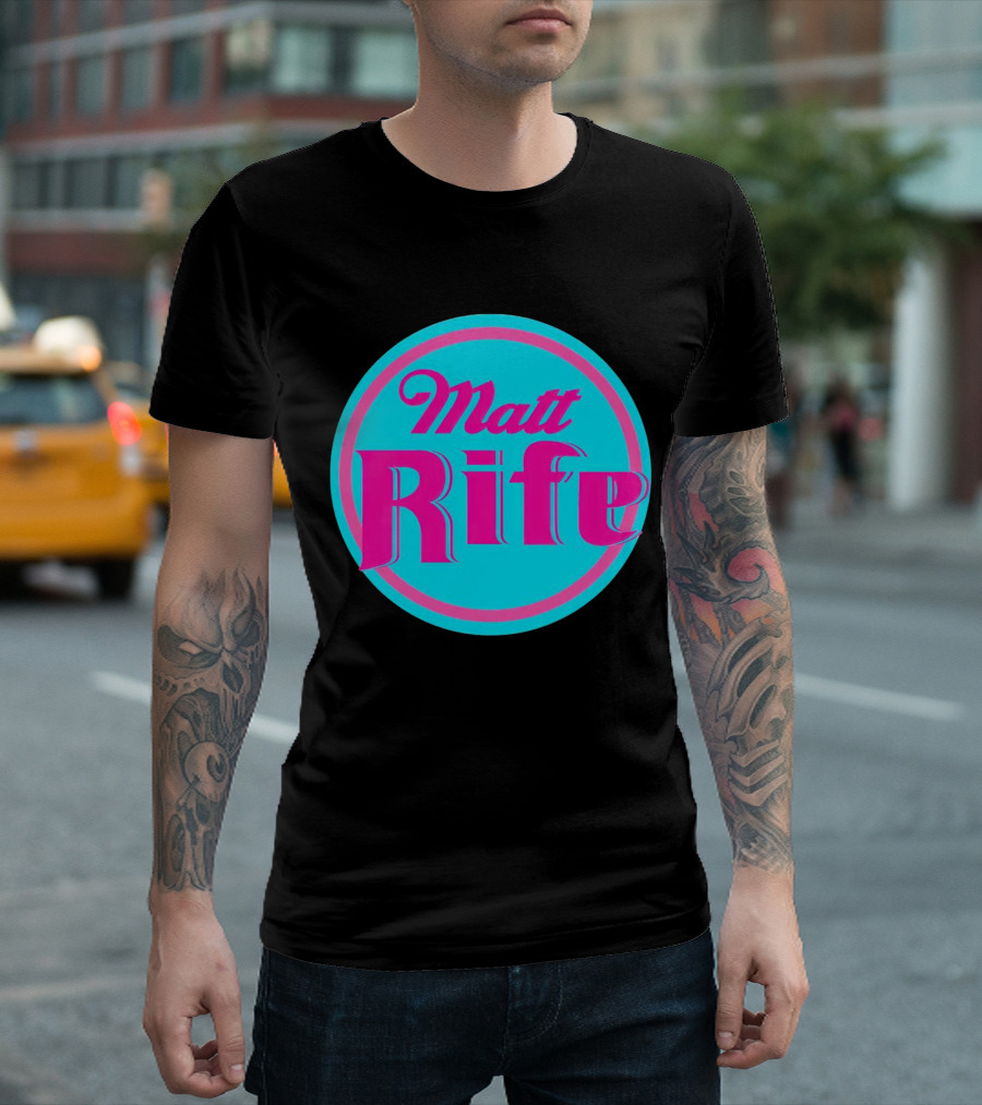 Matt Rife Problemattic World Tour Retro Blue And Pink Circle T-Shirt