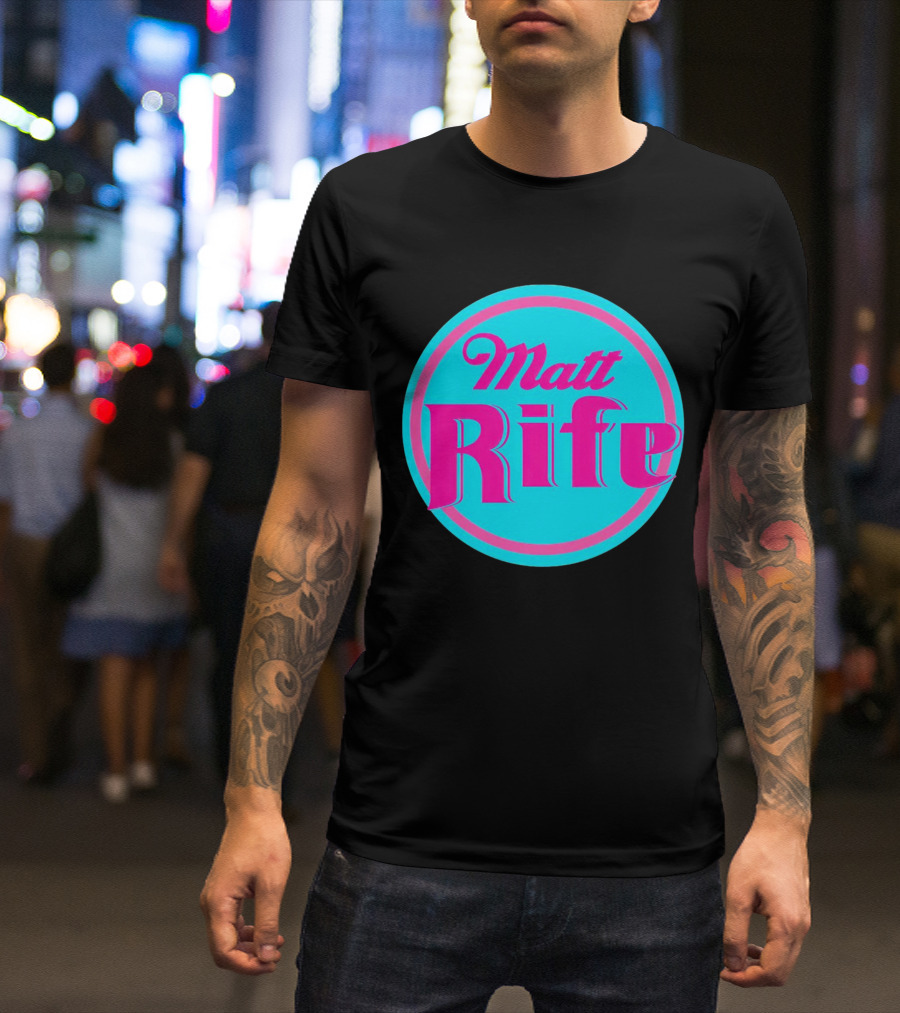 Matt Rife Problemattic World Tour Retro Blue And Pink Circle T-Shirt