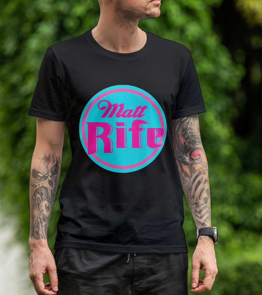 Matt Rife Problemattic World Tour Retro Blue And Pink Circle T-Shirt