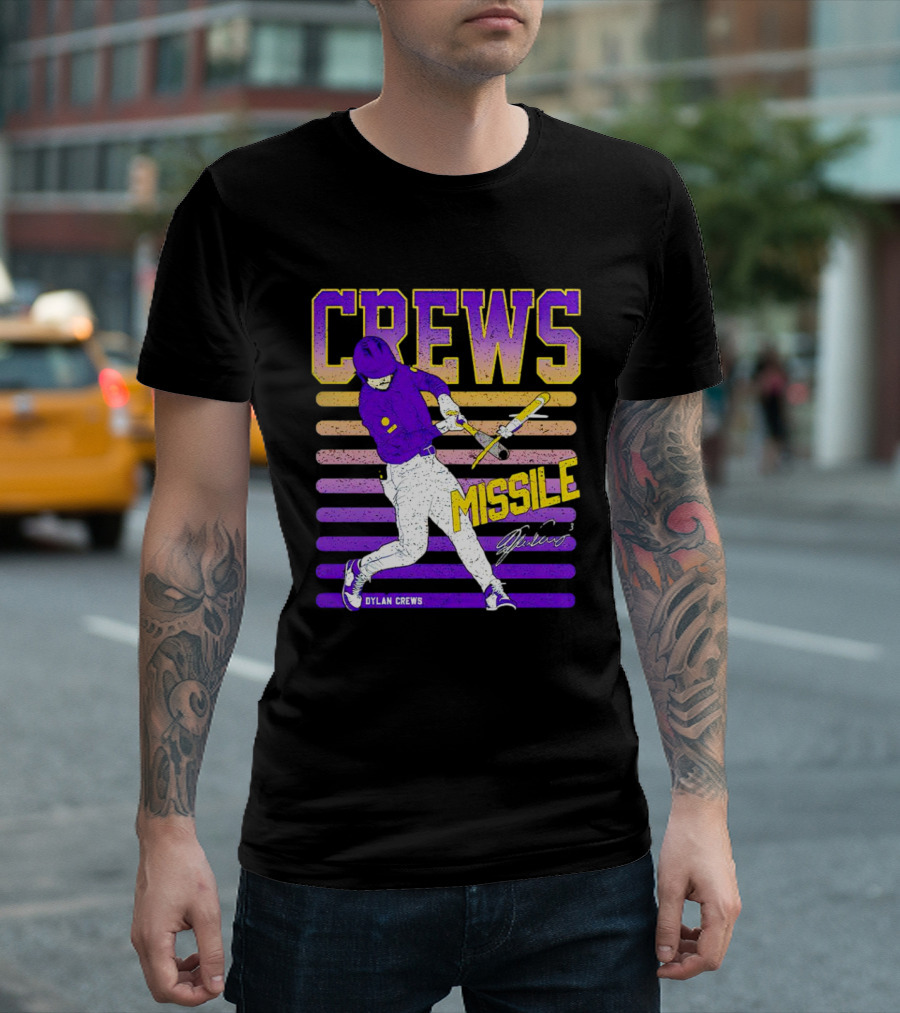 Crews Missile Dylan Crews LSU Tigers Signature T-Shirt