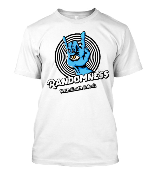 Randomness With Heath And Josh Blue Hand Eye Rock Gesture T-Shirt