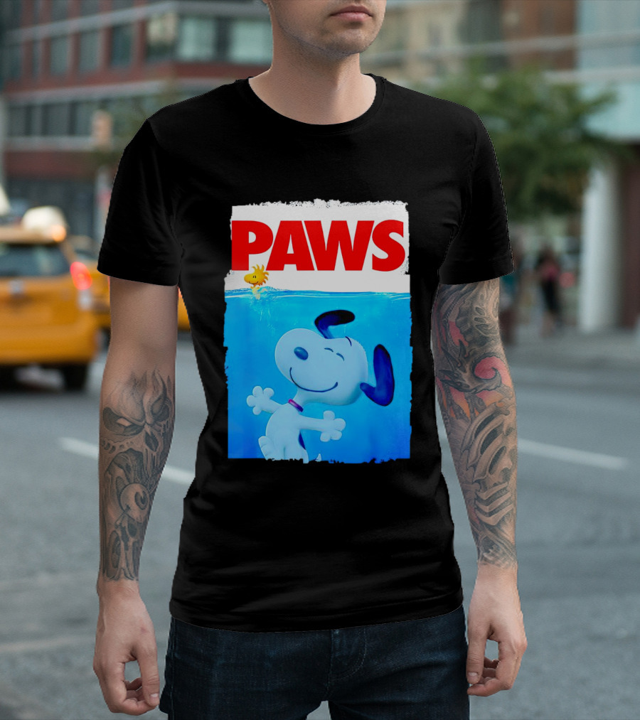Paws Snoopy and Woodstock Szurkulet T-Shirt