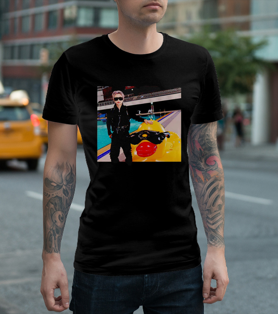 Stray Kids Felix by Pool with Giant Sunglasses Duck T-Shirt