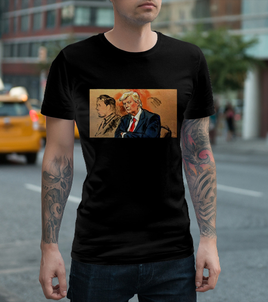 Considering an Indictment for the Sketch Artist Courtroom Scene T-Shirt