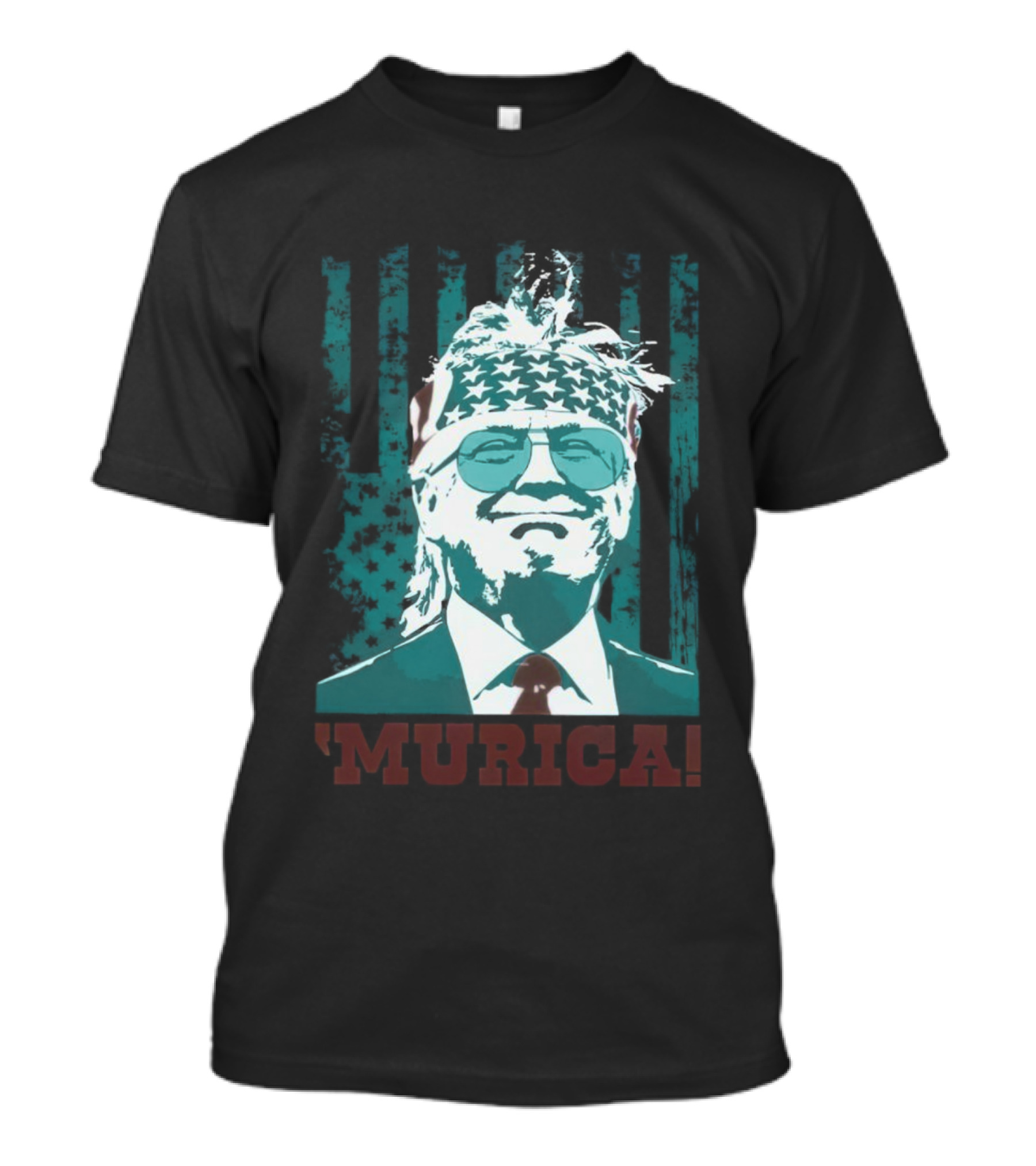 'Murica Donald Trump Patriotic Bandana American Flag T-Shirt