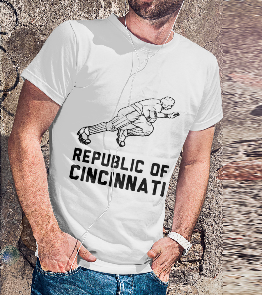 Republic Of Cincinnati Football Running Back Player T-Shirt