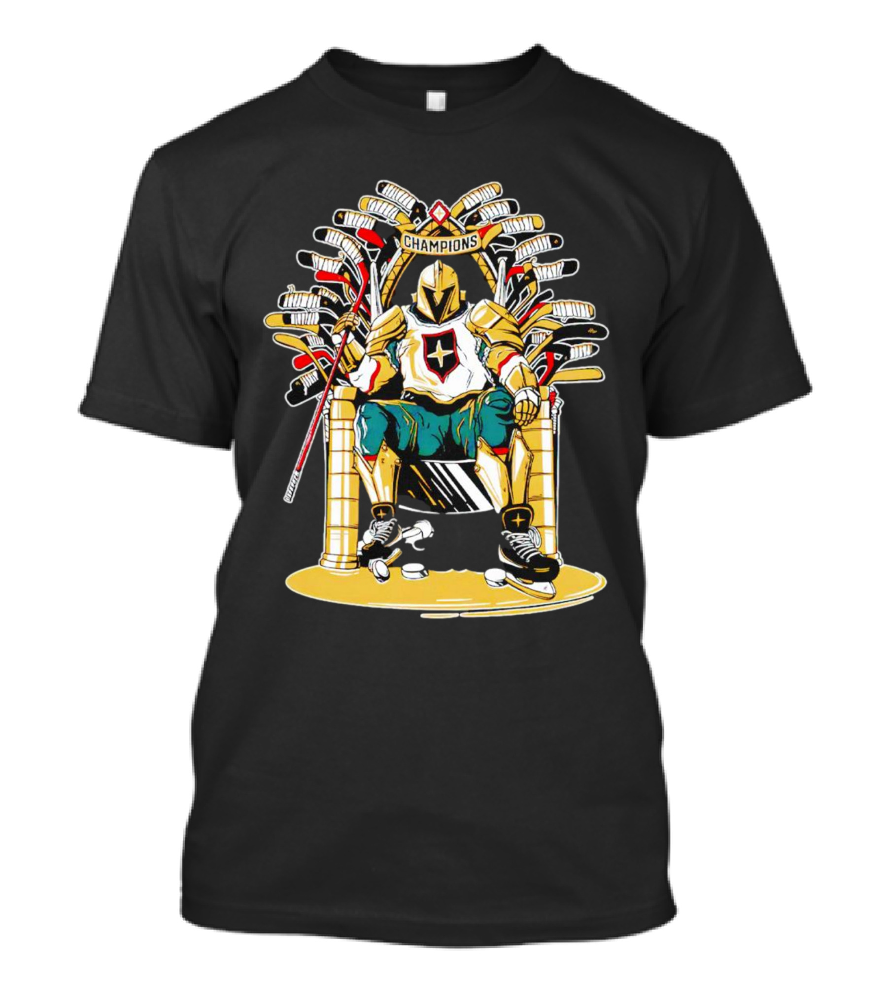Vegas Golden Knights Champions Throne Hockey Royalty T-Shirt