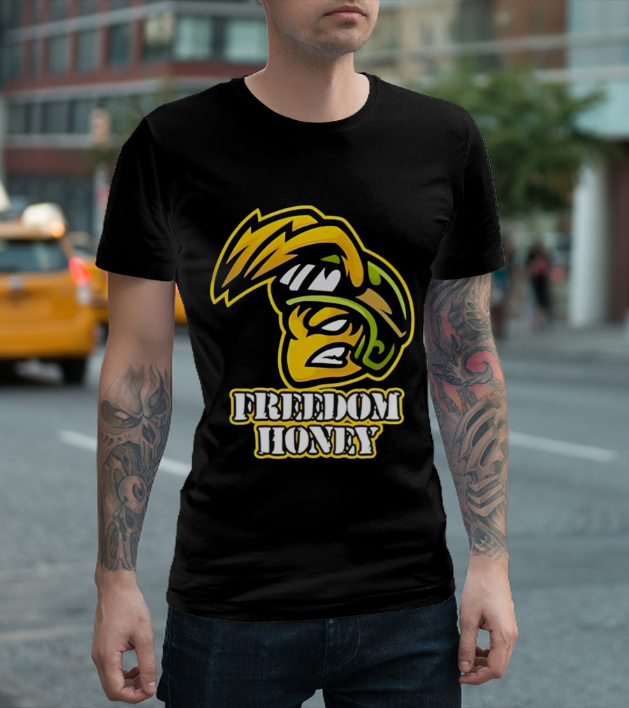 Cory Morgan Freedom Honey Helmet Character T-Shirt